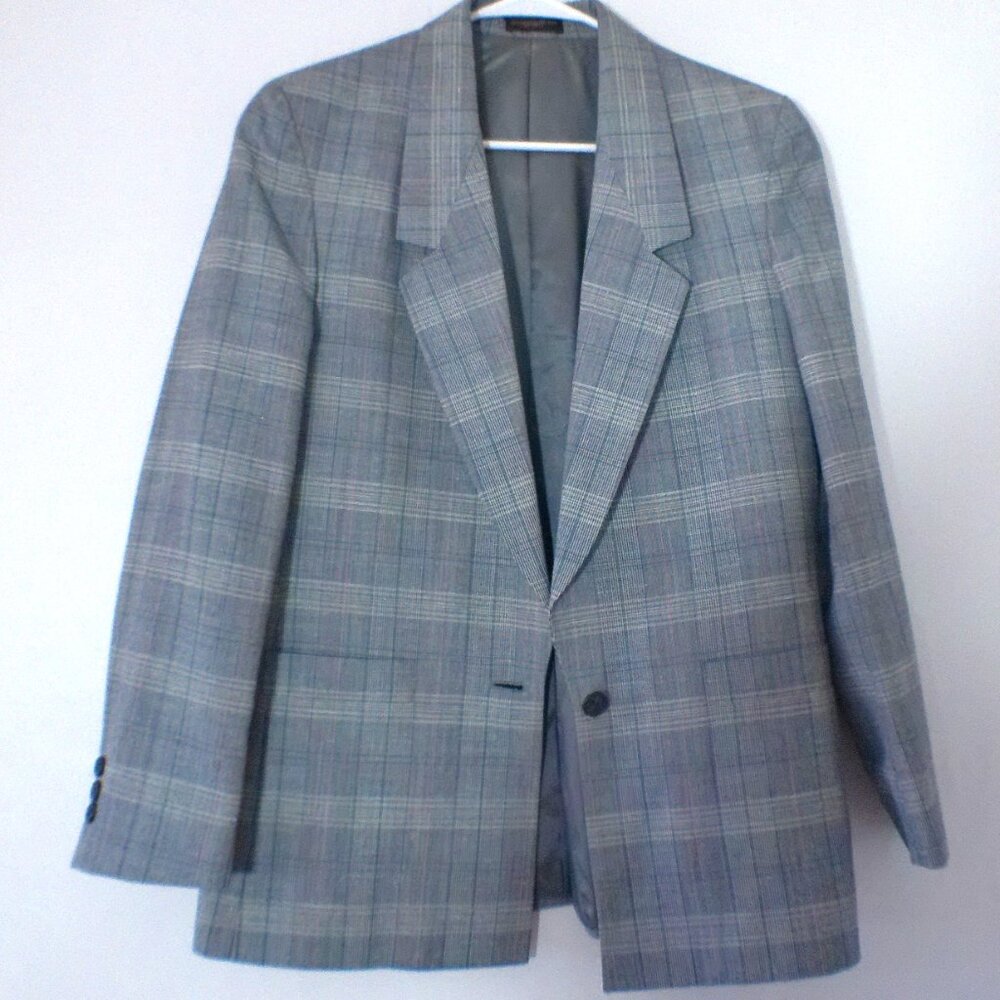 Vintage The Ragalia Collection Gray Plaid Skirt Suit Set – Women’s Size 8 USA - Picture 2 of 11